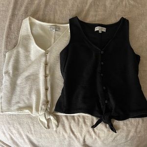 2 Madewell Tie Tanks size Small